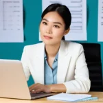 Home 22 제품 포지셔닝과 가치 제안의 관계 - **Prompt:** A focused and determined Thai female entrepreneur, in her early 30s, with a thoughtful e...
