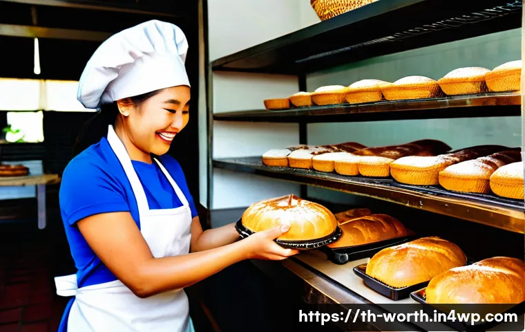 가치 제안과 고객 경험의 연결 - **Prompt:** A cozy and inviting Thai bakery, bustling with soft morning light. A friendly Thai baker...