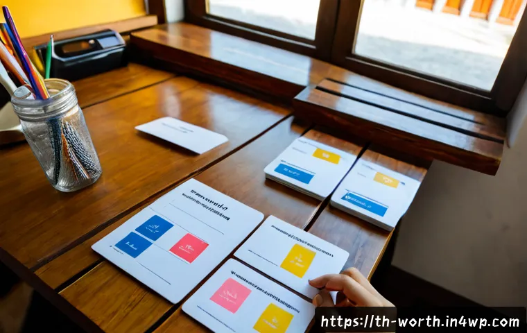 가치 제안 캔버스 활용법 - Photorealistic Thai small-business owner in a bright Bangkok café workspace, thoughtfully arranging ...